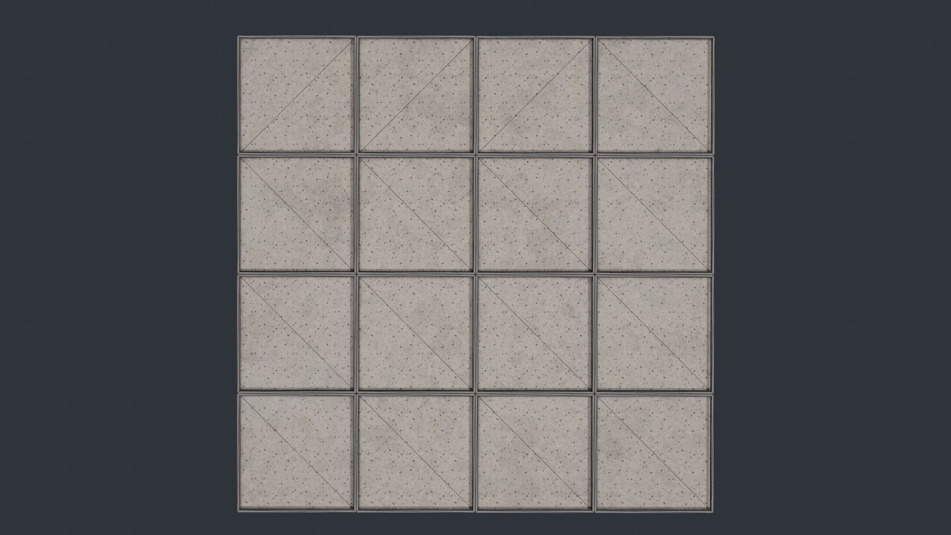 Modular Office Ceiling Low-poly 3D model_4