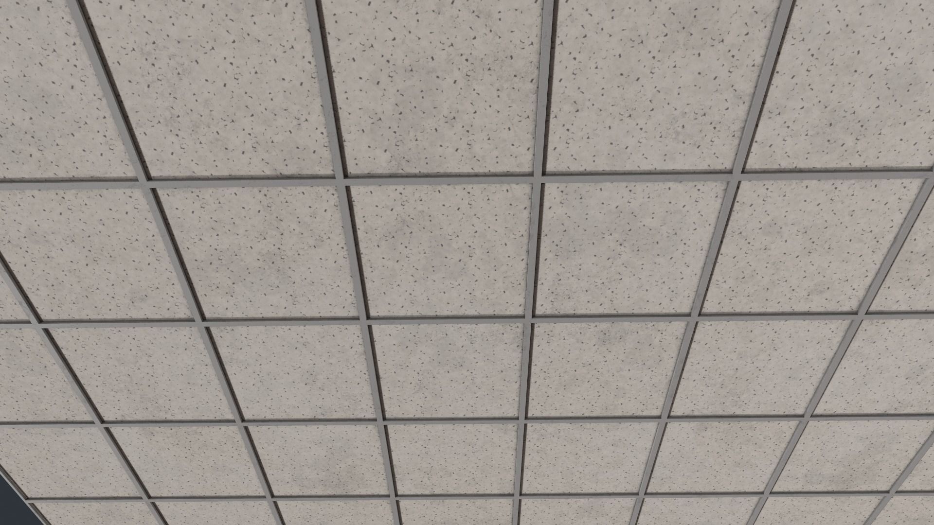 Modular Office Ceiling Low-poly 3D model_11