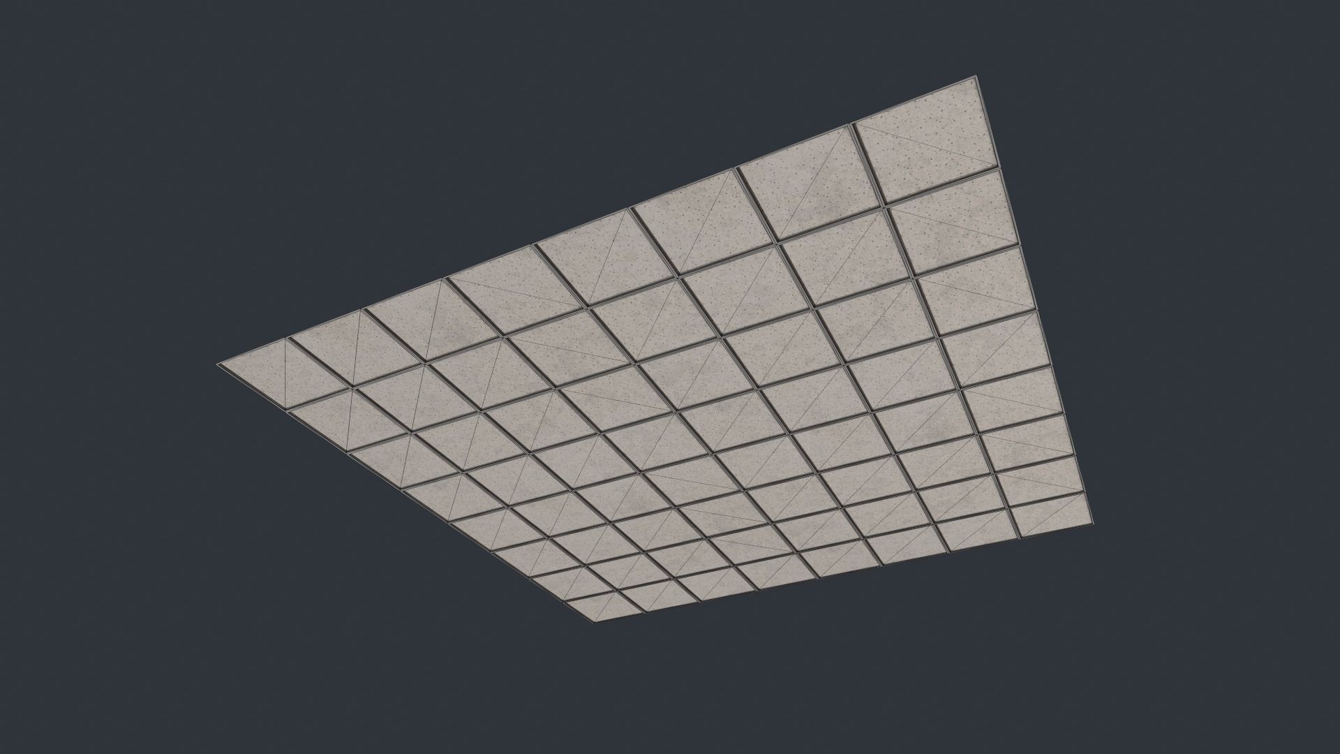 Modular Office Ceiling Low-poly 3D model_9