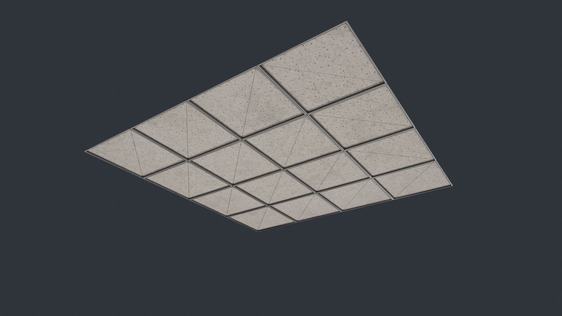 Modular Office Ceiling Low-poly 3D model_3