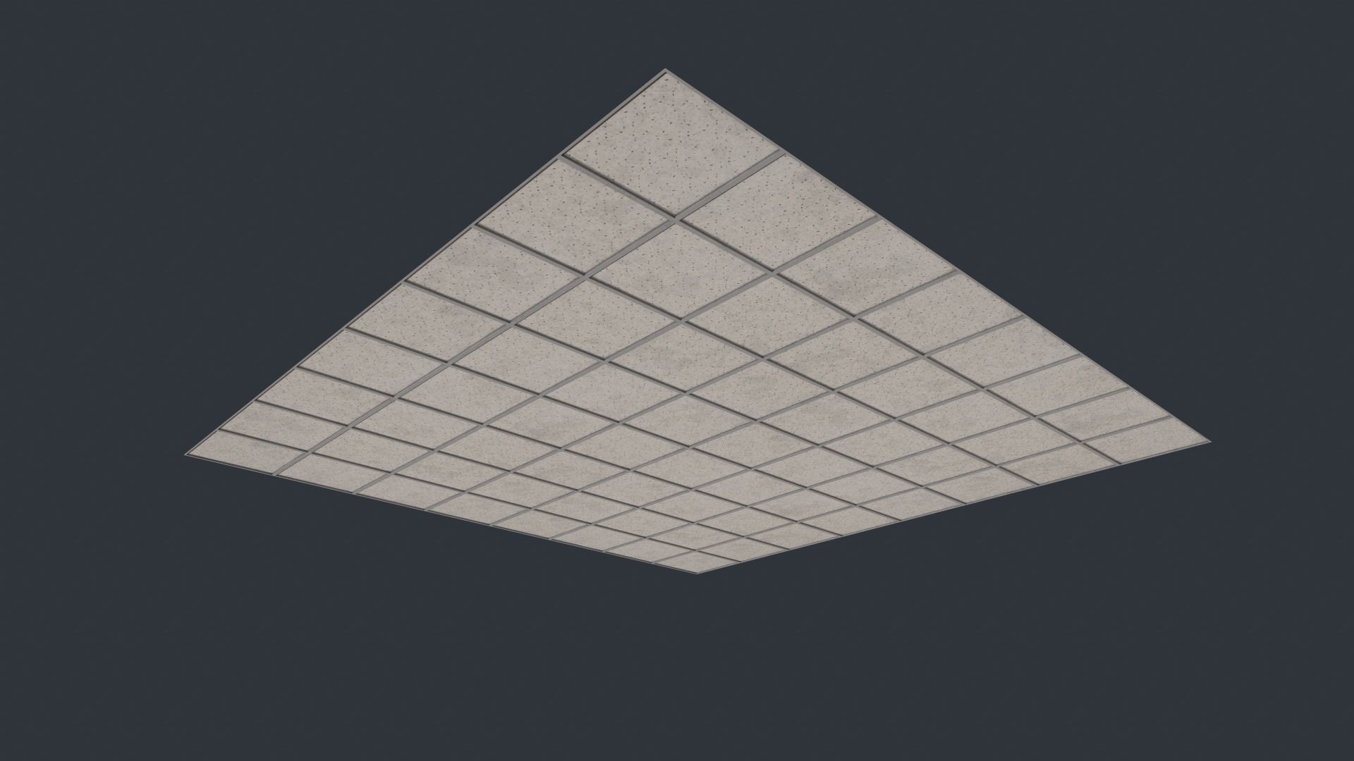Modular Office Ceiling Low-poly 3D model_8