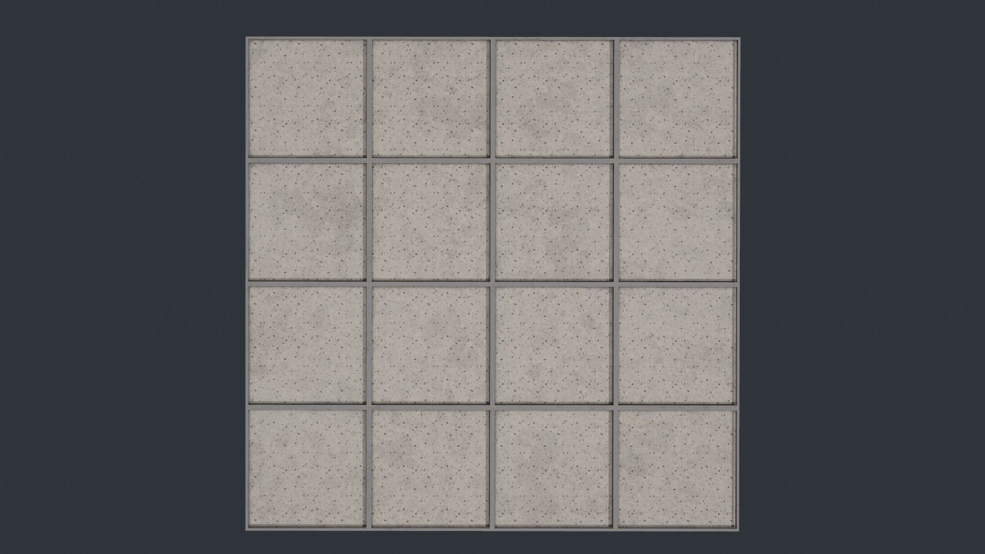 Modular Office Ceiling Low-poly 3D model_5