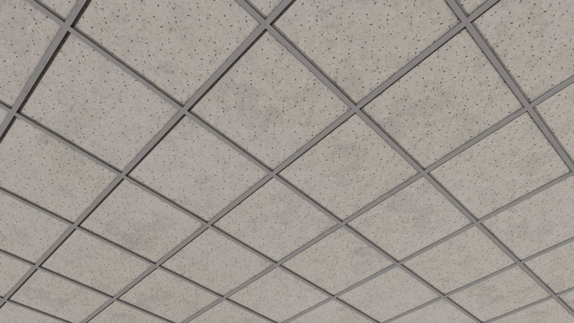 Modular Office Ceiling Low-poly 3D model_12