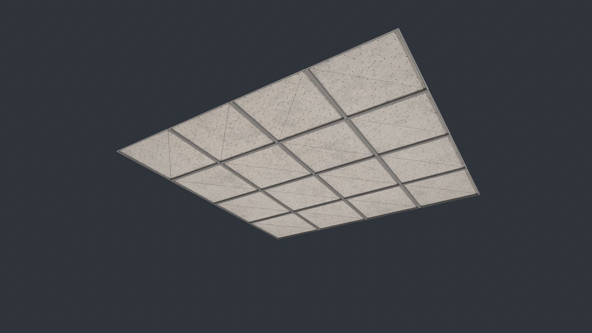 Modular Office Ceiling Low-poly 3D model_1