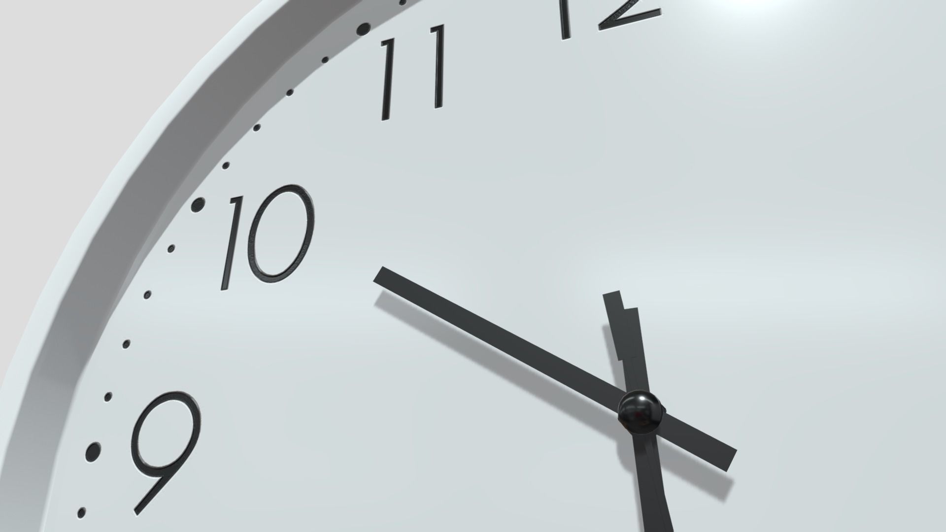 Wall Clock Low-poly 3D model_3