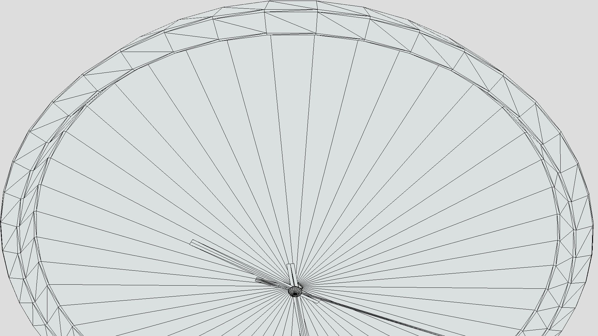 Wall Clock Low-poly 3D model_8