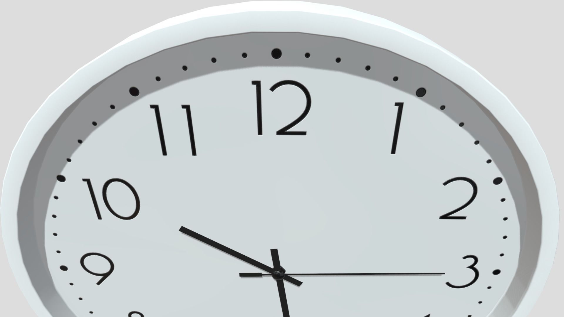Wall Clock Low-poly 3D model_4