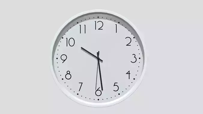 Wall Clock Low-poly 3D model
