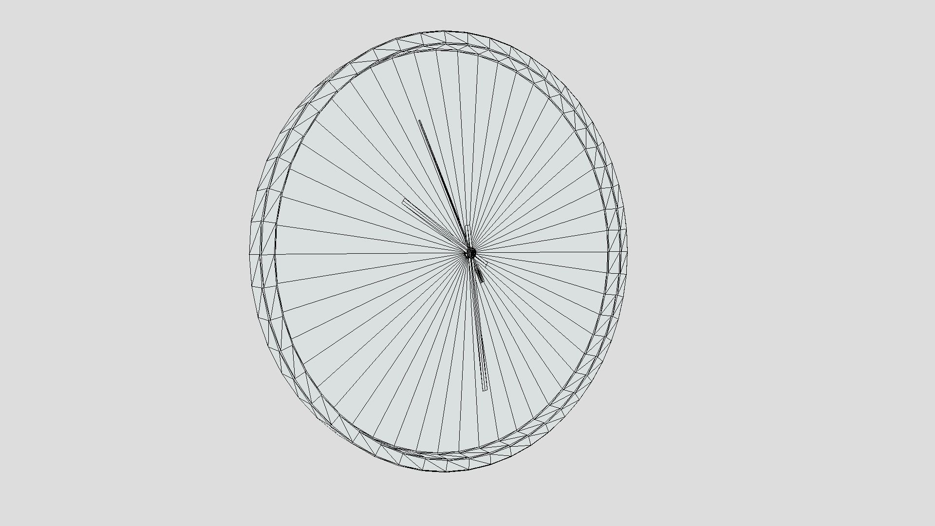 Wall Clock Low-poly 3D model_6