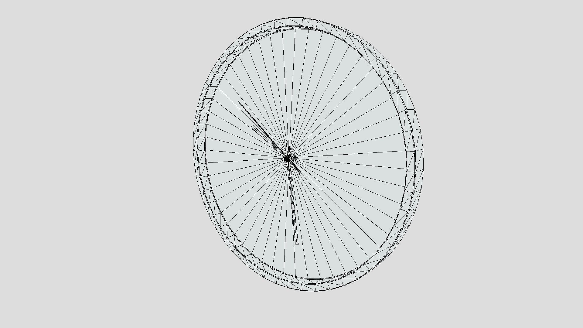 Wall Clock Low-poly 3D model_5