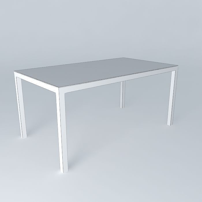 Marble table Free 3D model_4