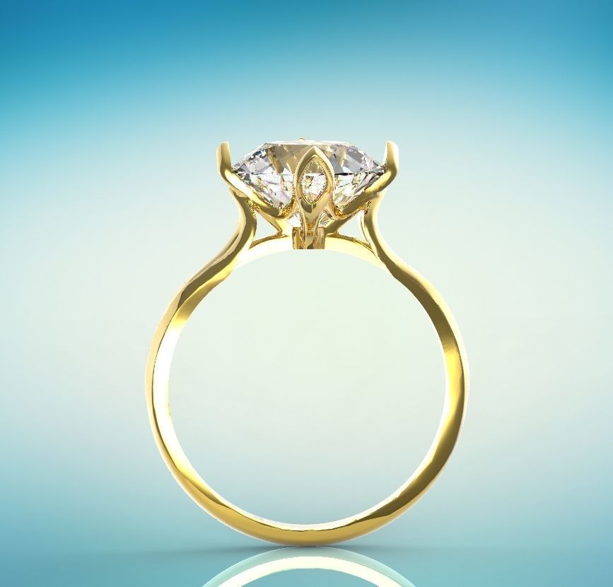 Headset ring and earrings 3D model_2