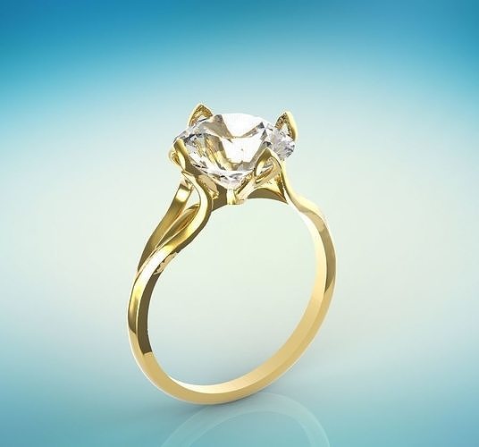 Headset ring and earrings 3D model