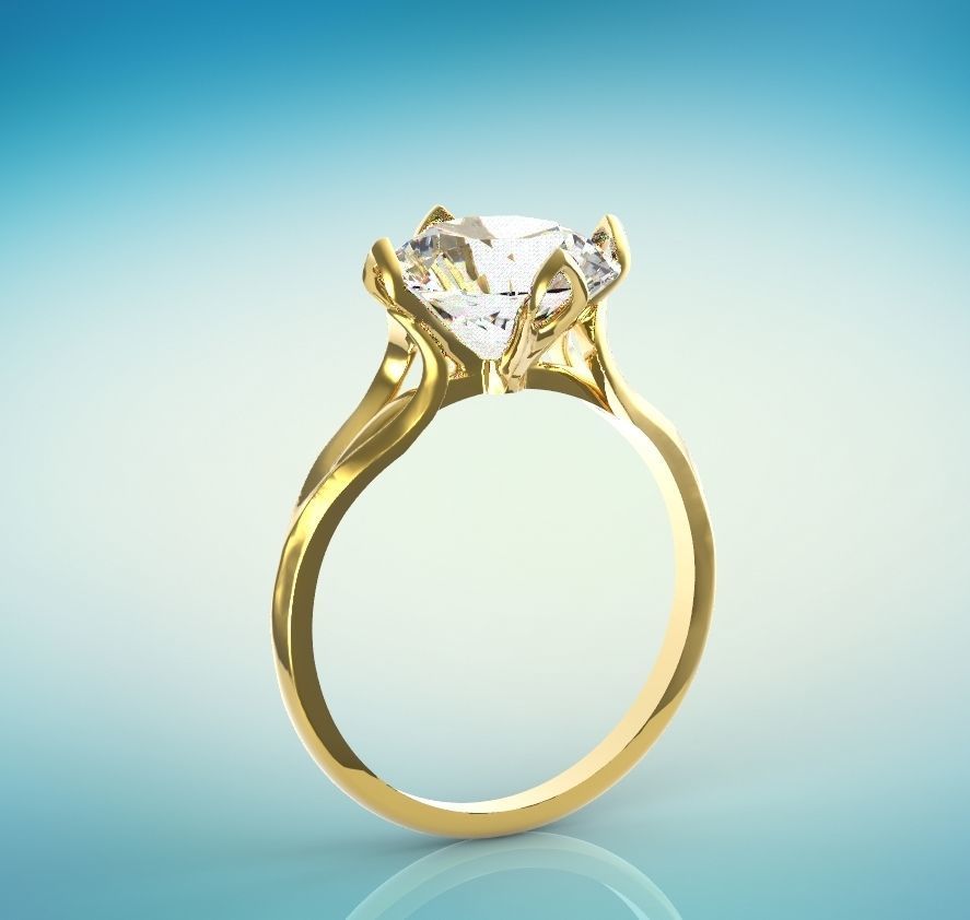 Headset ring and earrings 3D model_1