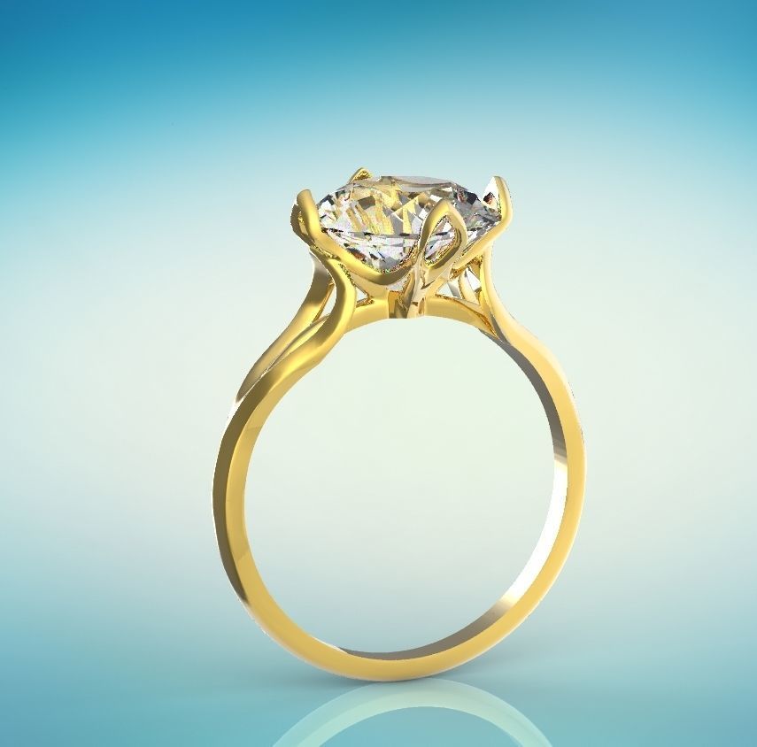 Headset ring and earrings 3D model_5