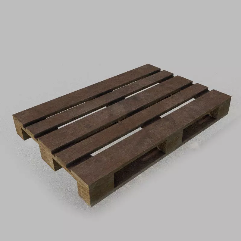 Pallet wooden Low-poly 3D model_0