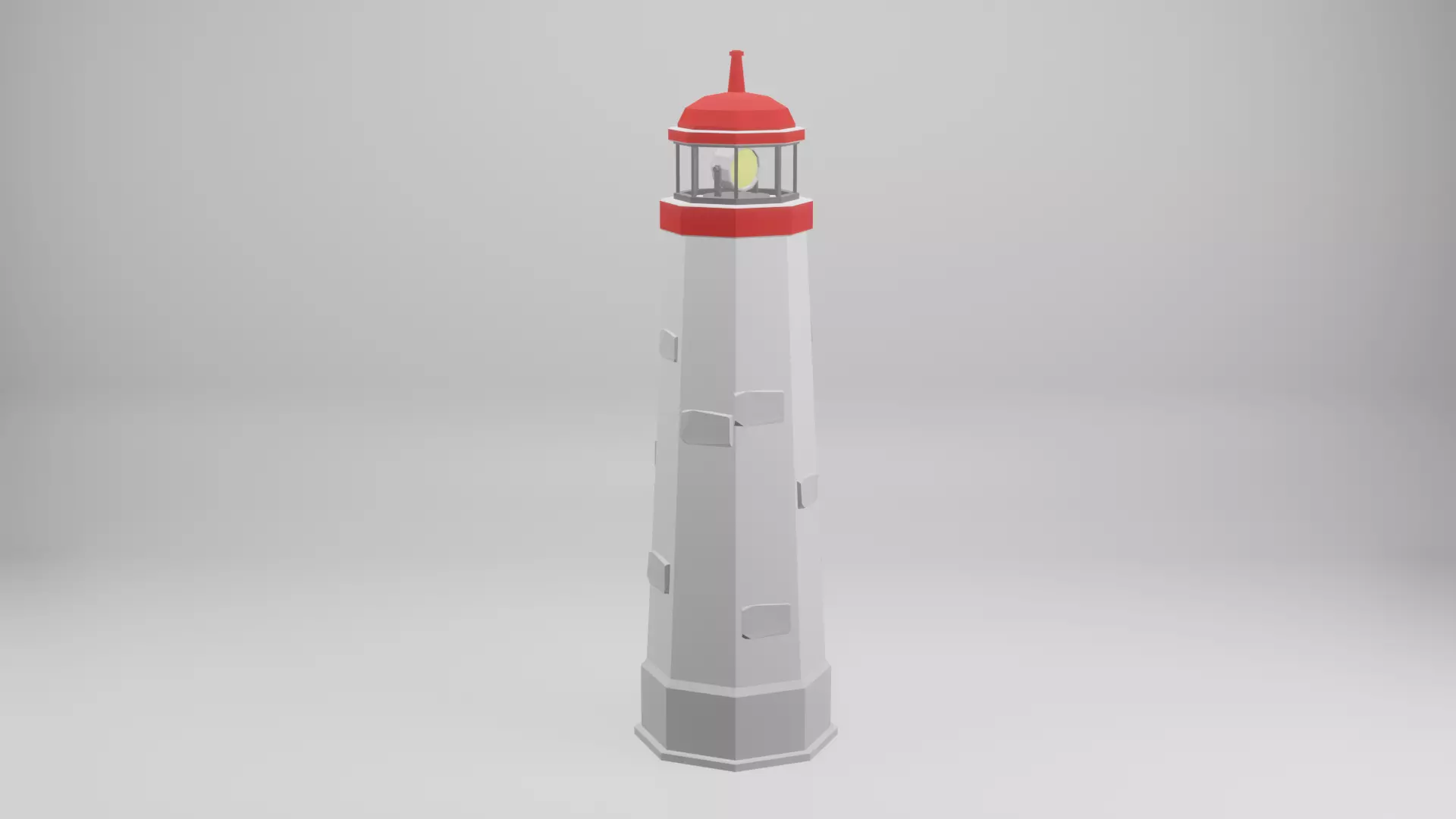 Lighthouse Low-poly 3D model_0