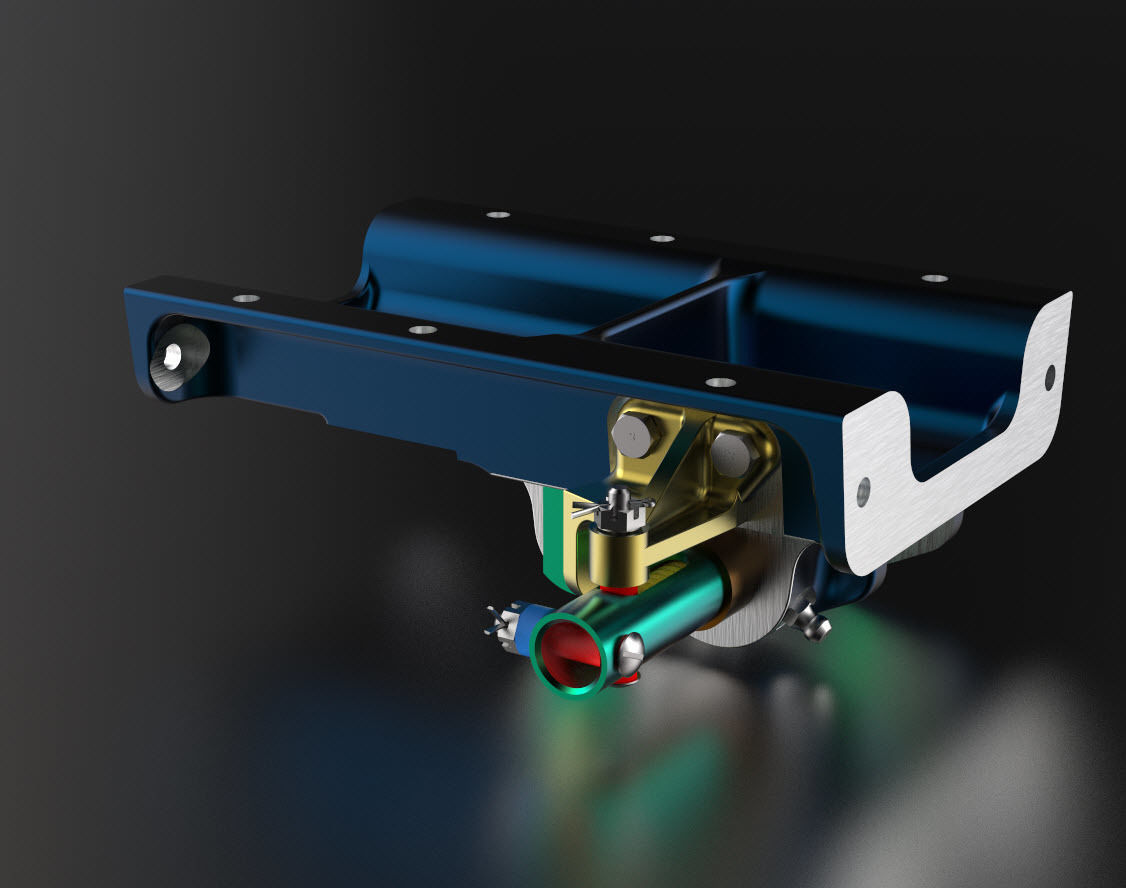 P-51D Mustang Tail Wheel Down Position Lock Support 3D print model_3