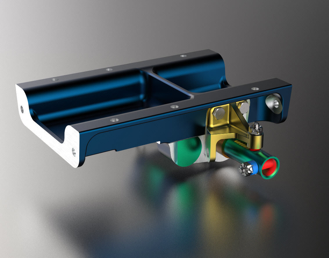 P-51D Mustang Tail Wheel Down Position Lock Support 3D print model_1