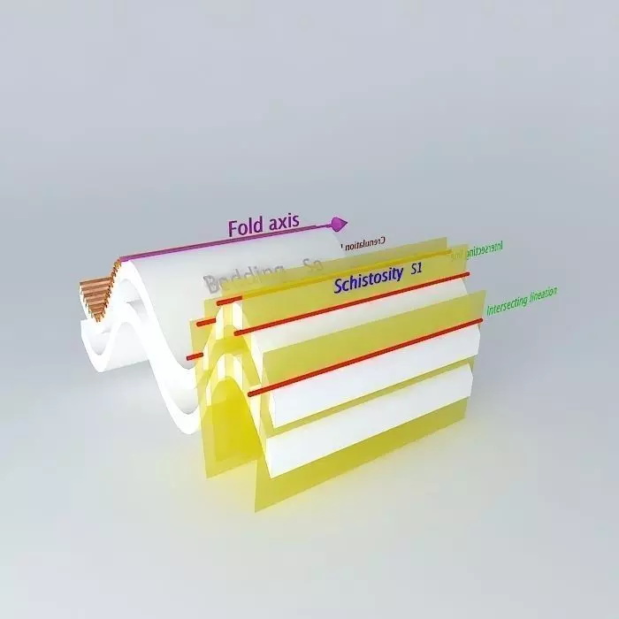 Fold-related lineations Free 3D model
