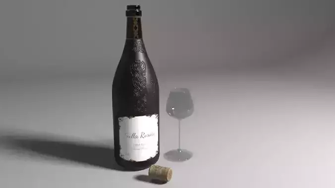 Wine Glass and Bottle