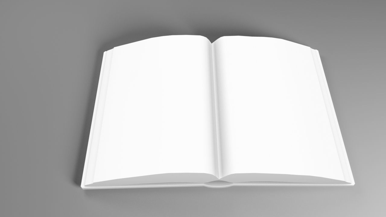 Opened Ancient Spellbook Low-poly 3D model_8