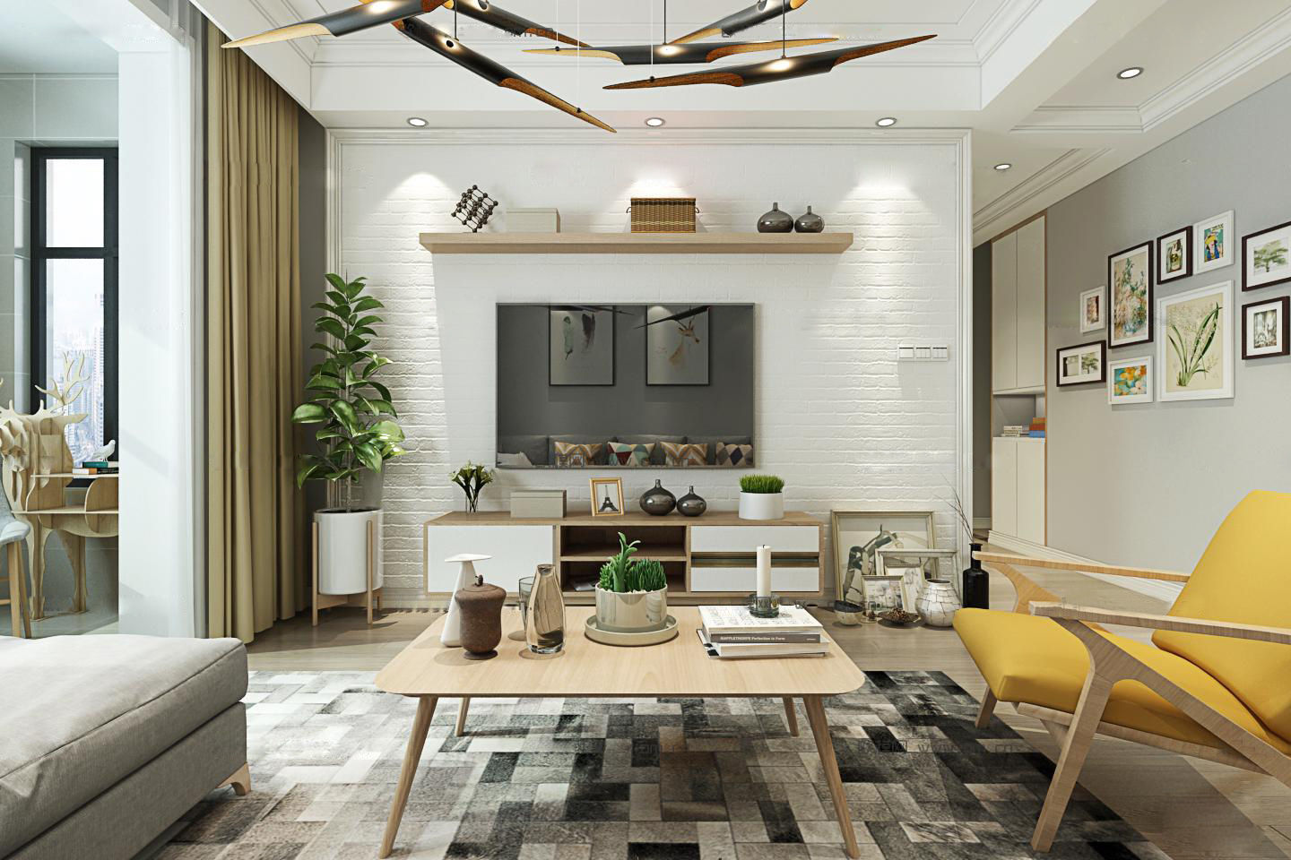 living room 3D model_3