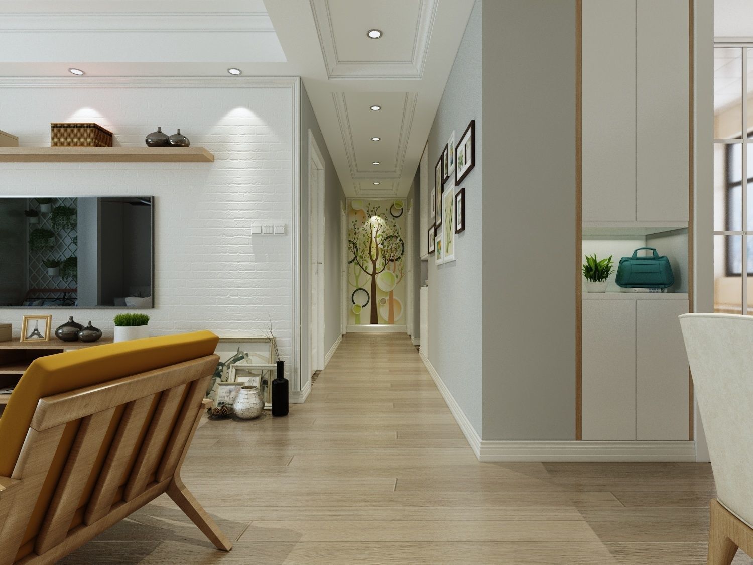 living room 3D model_6