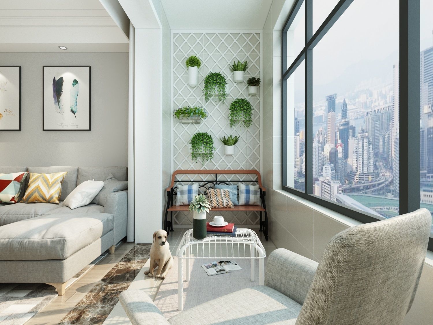 living room 3D model_5