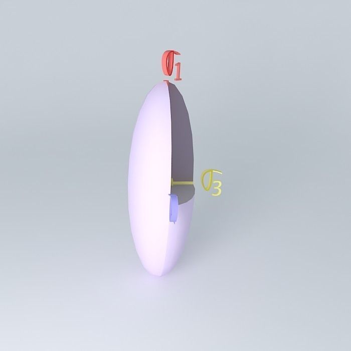 Stress ellipsoid Free 3D model_2