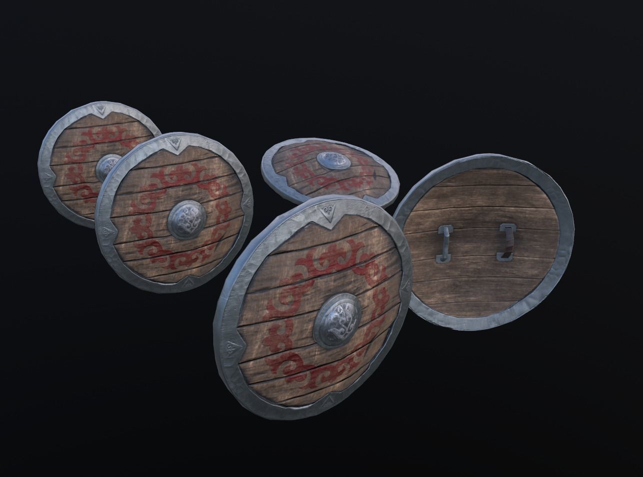Nomad Shield Low-poly 3D model_3