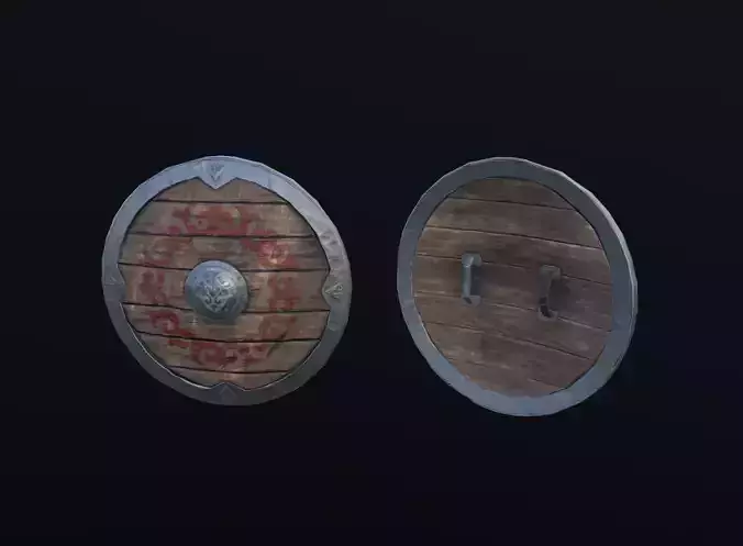 Nomad Shield Low-poly 3D model