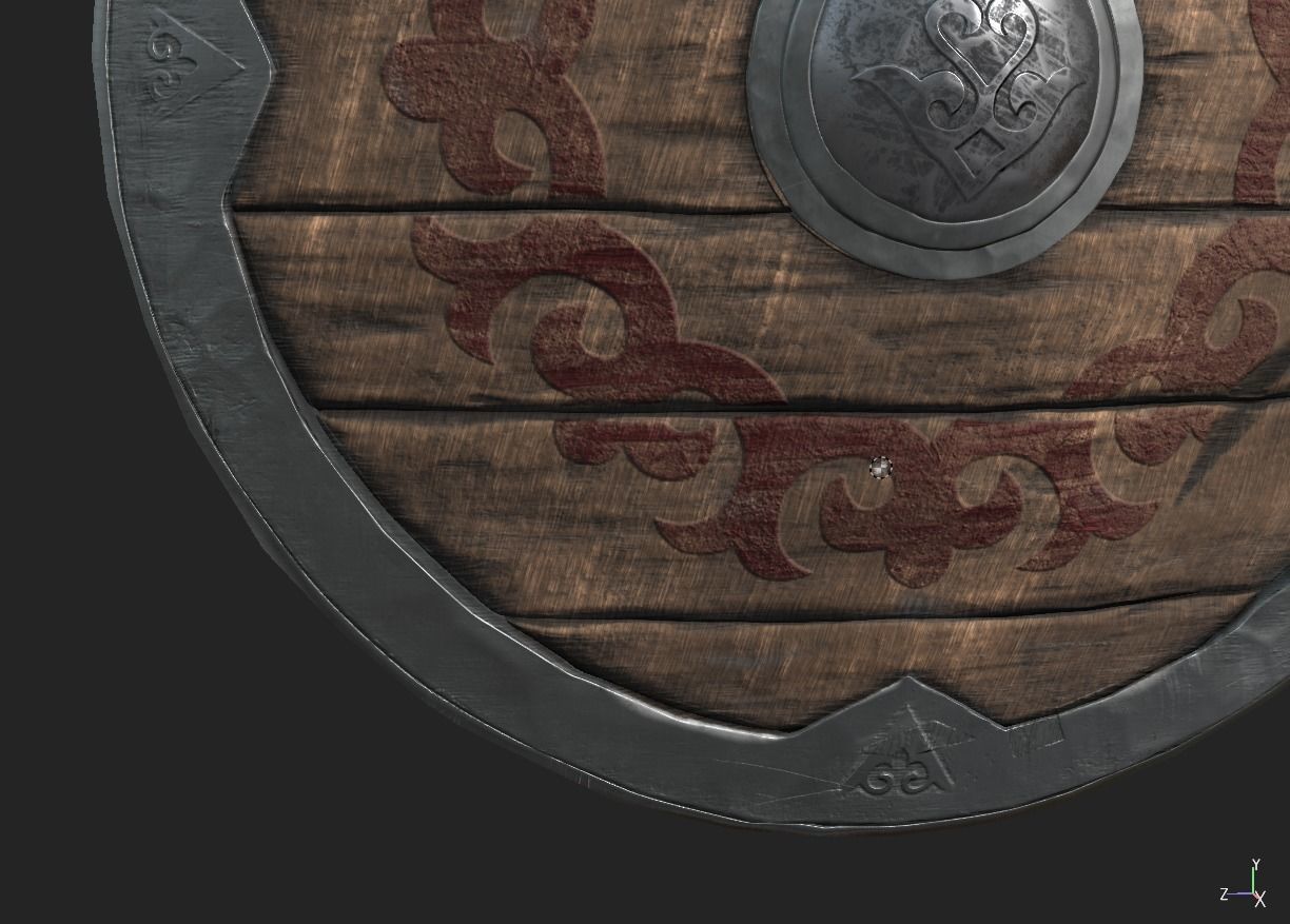 Nomad Shield Low-poly 3D model_2