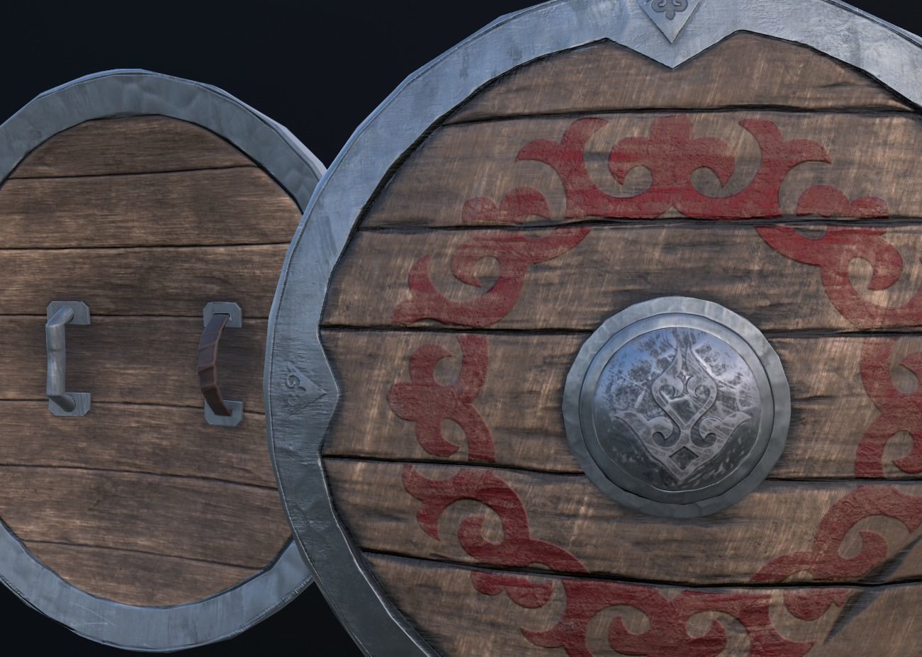 Nomad Shield Low-poly 3D model_4