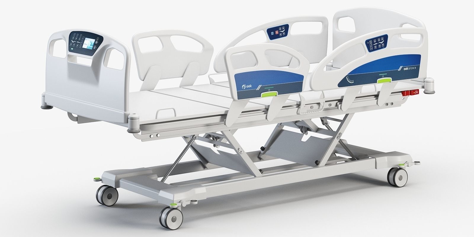 Hospital bed 3D model_3