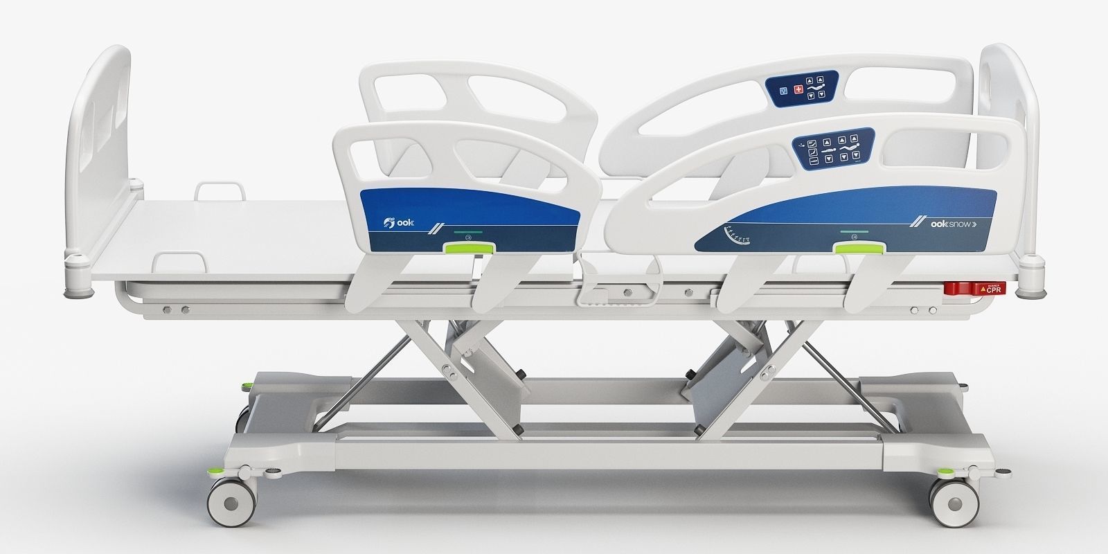 Hospital bed 3D model_5