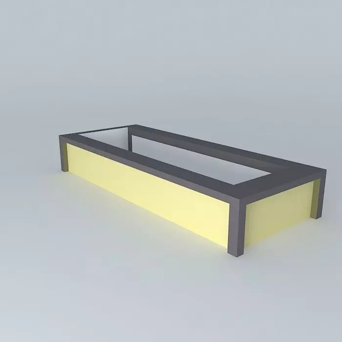 Long bar counter Free 3D model_0