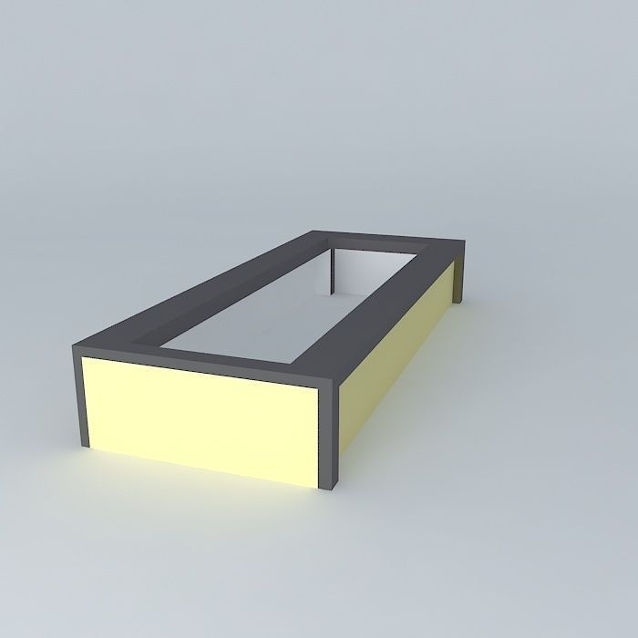 Long bar counter Free 3D model_1