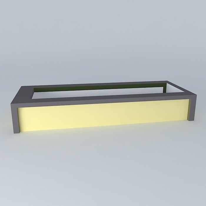 Long bar counter Free 3D model_2