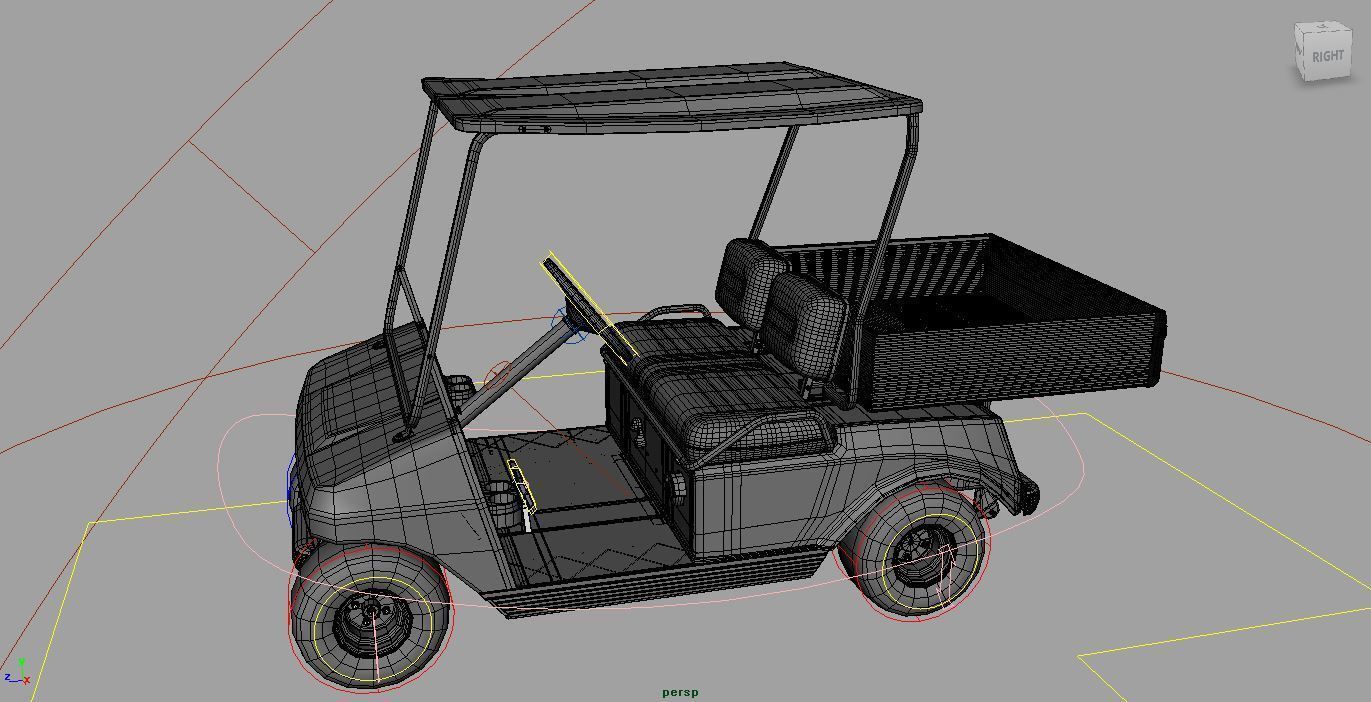 golf cart 3D model_4