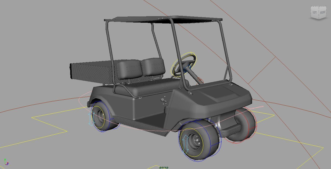 golf cart 3D model_2