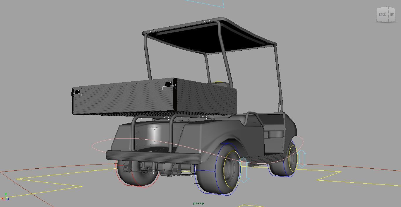 golf cart 3D model_3