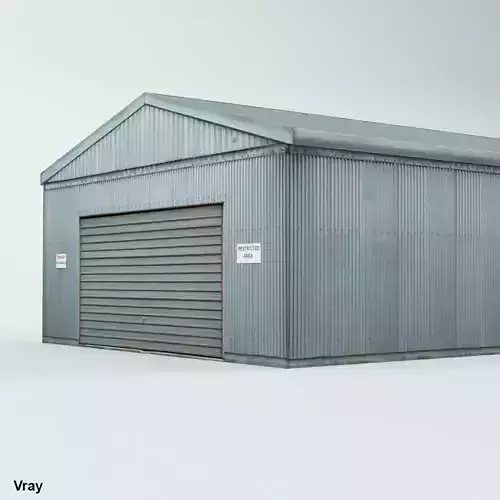 Store house low poly Low-poly 3D model