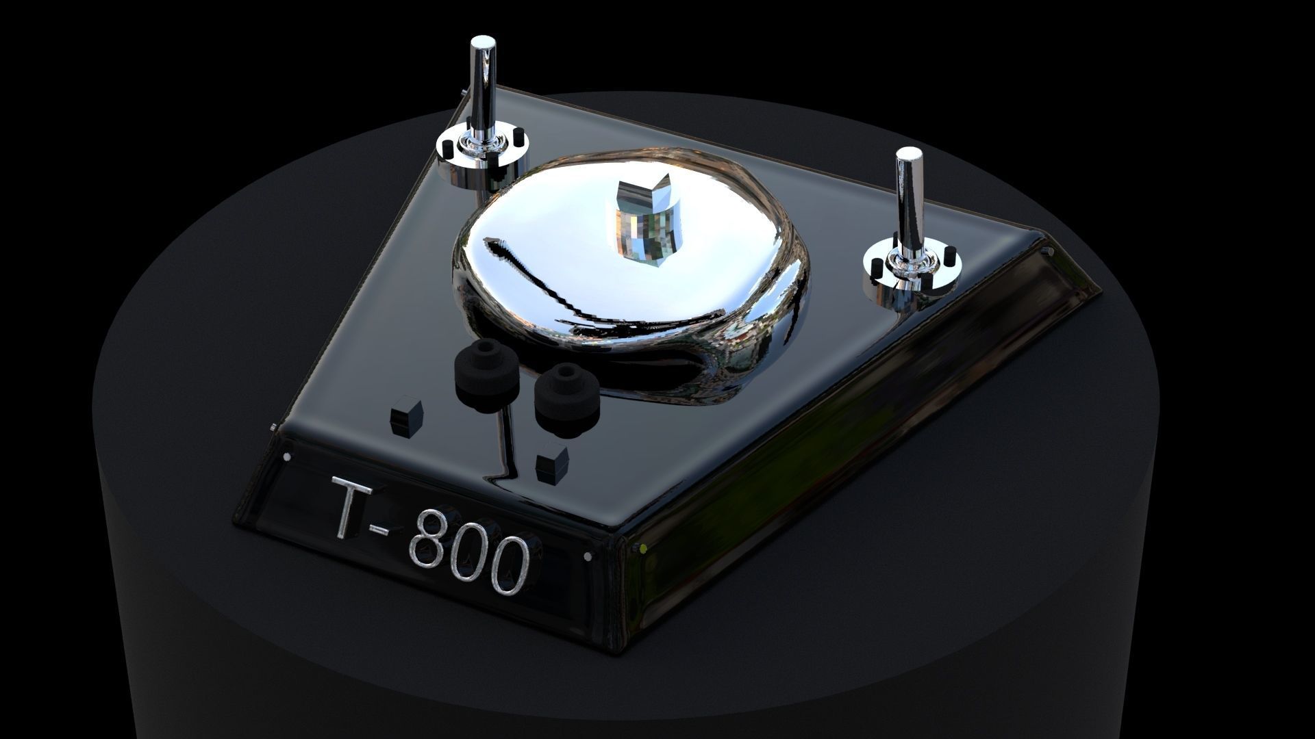 Terminator T-800 Skull Bust 3D Print Stl Model Diorama  3D print model_7