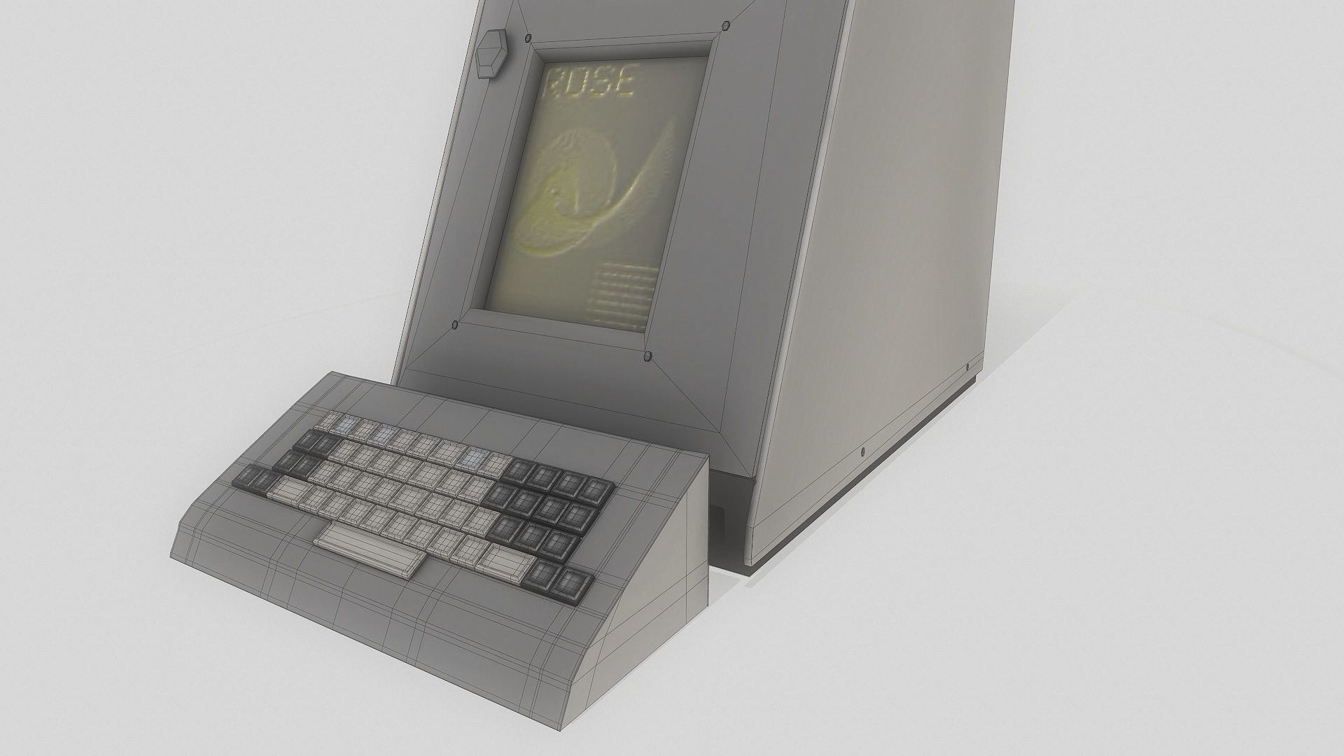 Lowpoly Plato IV Terminal PC Low-poly 3D model_7