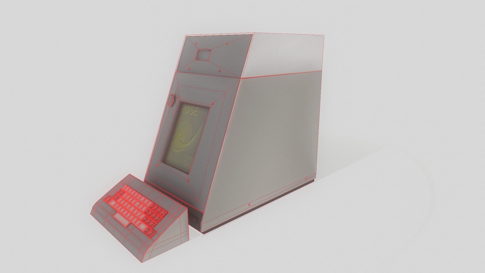 Lowpoly Plato IV Terminal PC Low-poly 3D model_6