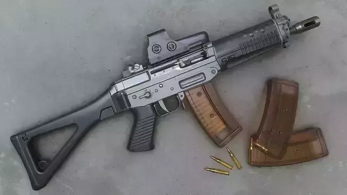 Sig sg 552 commando  - Eotech 552 Holographic Weapon Sights Low-poly 3D model