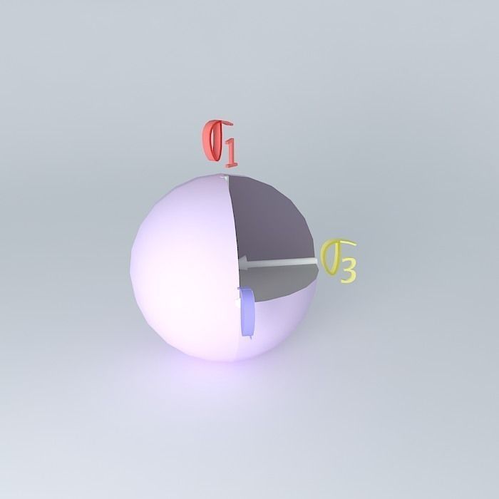 Isotropic stress ellipsoid Free 3D model_2