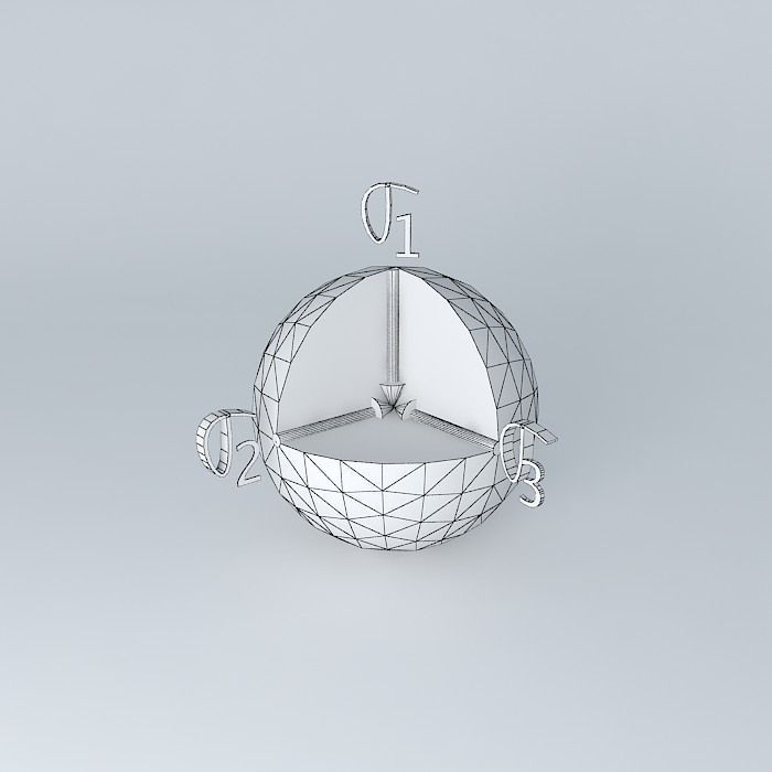 Isotropic stress ellipsoid Free 3D model_4