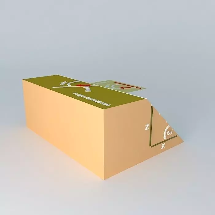 Strike, dip and dip direction Free 3D model